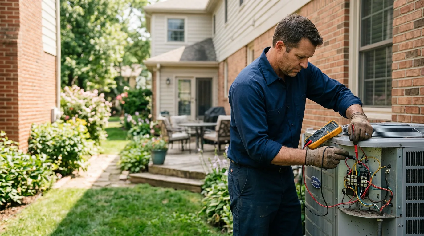 HVAC technician working near Dewittville, NY